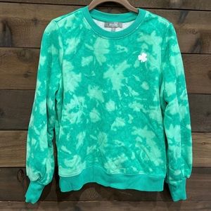 Green Tie Dye Shamrock Sweatshirt